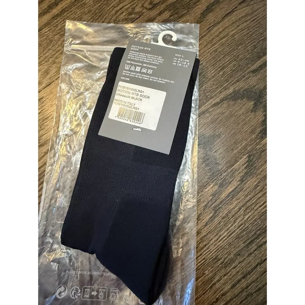 POC Motion MTB Sock Men's Large 10-13 Black NWT